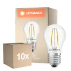 Multipack 10x Ledvance Classic LED E27 Pera Filamento Chiara 1W 136lm - 827 Bianco Molto Caldo | Sostitutiva 15W