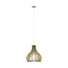 Eglo Luce Pendente Tindori Acciaio Nichel Satinato | IP20 - Adatto per 1x E27 
