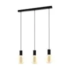 Eglo Luce Pendente Pozueta Acciaio Nero | IP20 - Adatto per 3x E27 