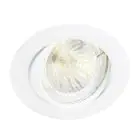 Any Lamp Incasso Spot Circolare Inclinabile Bianca | Ritaglio 75mm - GU5.3 Attacco